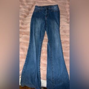 SHEIN Blue Flare Jeans Size 29 | Wide Leg Bell Bottom Denim